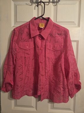 Pink Lightweight Button-Up Shirt
